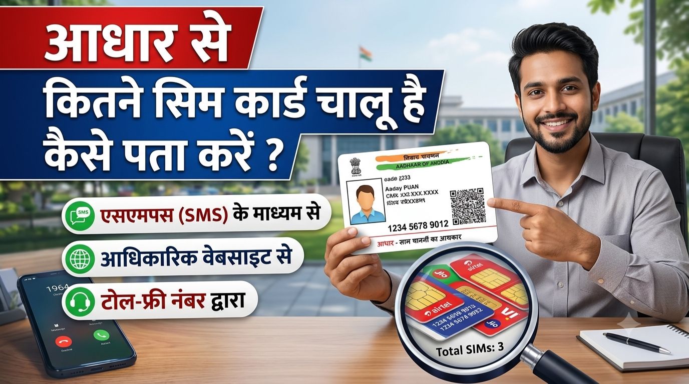 आधार से कितने सिम चल रहे हैं? चेक करें | Aadhar Se Kitne Sim Chal Rahe Han? Check Karen