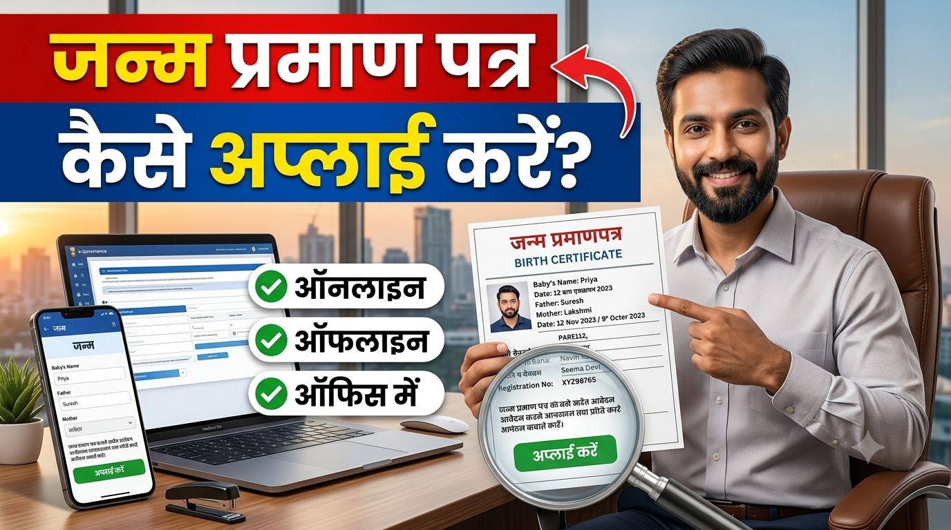 जन्म प्रमाण पत्र ऑनलाइन कैसे बनाएं। Birth Certificate Apply Online Kaise Kare BIR