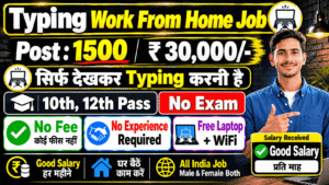 Data Entry Work From Home Job 2026 Notification Out, Direct Interview, No Written Exam